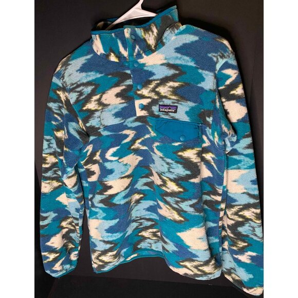 Patagonia Sweaters - Patagonia Synchilla Snap T Fleece Pullover Aztec Turquoise Womens S Sweater